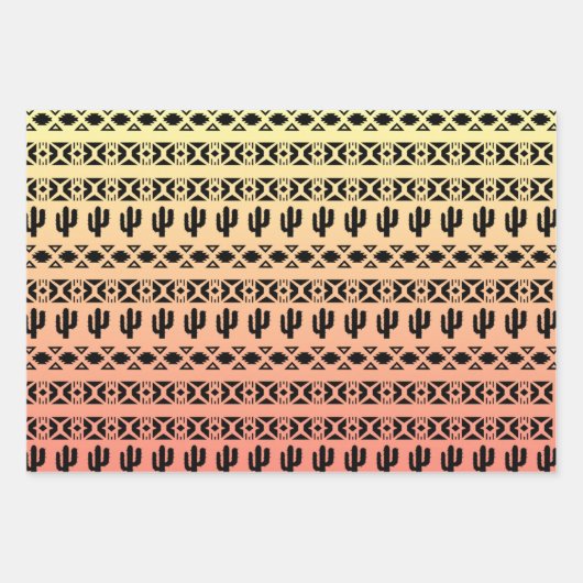 Southwestern Ombre Wrapping Paper Set Geschenkpapier Set (Vorderseite 3)