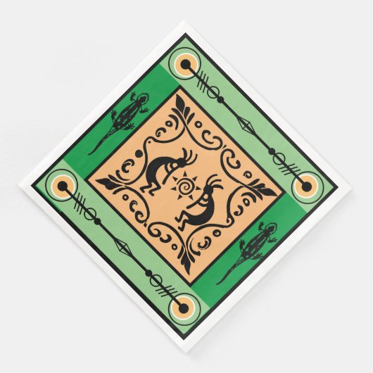 Southwestern Party Kokopelli Napkins Serviette (Ecke)