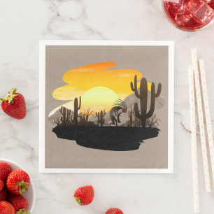 Southwestern Party Kokopelli Napkins Serviette