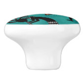 Southwestern pattern fun Keramik Knopf Keramikknauf (Seitenansicht)