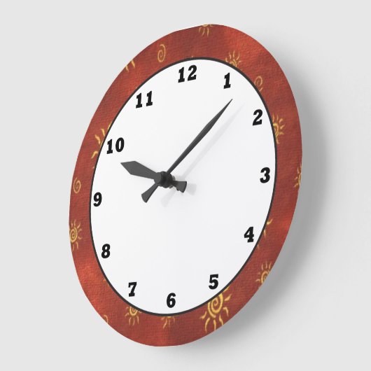 Southwestern pattern fun wall clock große wanduhr (Winkel)