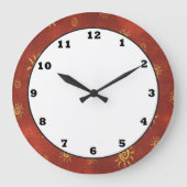 Southwestern pattern fun wall clock große wanduhr (Vorderseite)