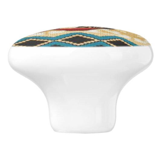 Southwestern Patterns lustige Keramik Knöpfe Keramikknauf (Seitenansicht)