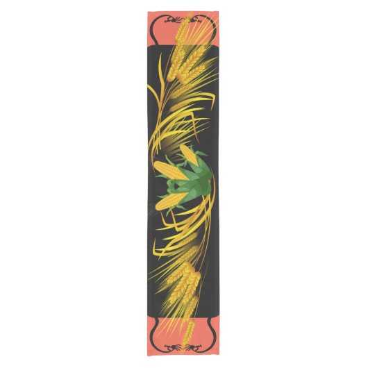 Southwestern Pflanzing Harvest Kokopelli Kurzer Tischläufer (Vorderseite)