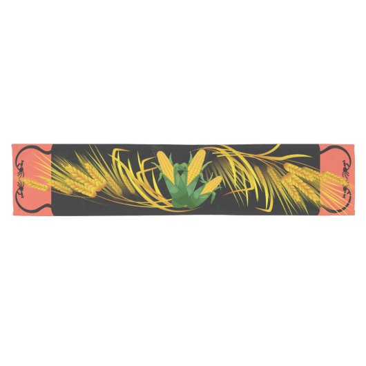 Southwestern Pflanzing Harvest Kokopelli Kurzer Tischläufer (Horizontal)