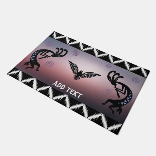 Southwestern Phoenix Kokopelli Doormat Fußmatte (Schrägansicht)