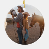 Southwestern Ranch Gastgeschenk Hochzeit Geschenke Keramik Ornament (Hinten)