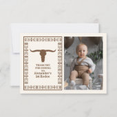 Southwestern Ranch Western 1. Geburtstag Dankeskarte (Vorderseite)