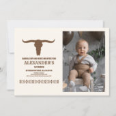 Southwestern Ranch Western 1. Geburtstag Einladung (Vorderseite)