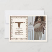 Southwestern Ranch Western Babydusche Dankeskarte (Vorderseite)