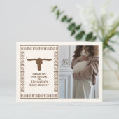 Southwestern Ranch Western Babydusche Dankeskarte (Stehend Vorderseite)