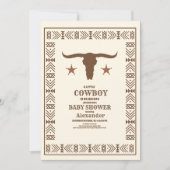 Southwestern Ranch Western Babydusche Einladung (Vorderseite)