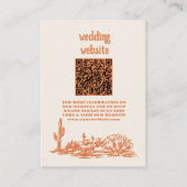 Southwestern Ranch Western Hochzeit QR CODE Begleitkarte (Vorderseite)