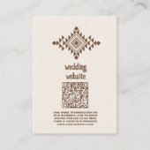 Southwestern Ranch Western Hochzeit QR CODE Begleitkarte (Vorderseite)