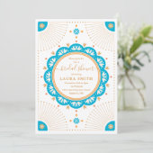 Southwestern Santa Fe Bridal Dusche Einladung (Stehend Vorderseite)