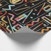 Southwestern Scratch Art Pattern Geschenkpapier (Ecke)