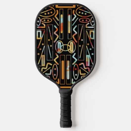 Southwestern Scratch Art Pattern Pickleball Schläger (Vorderseite)