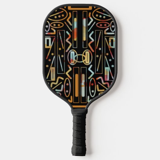 Southwestern Scratch Art Pattern Pickleball Schläger (Rückseite)