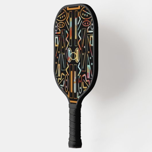Southwestern Scratch Art Pattern Pickleball Schläger (Links)
