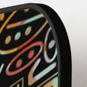 Southwestern Scratch Art Pattern Pickleball Schläger (Linke Seite)