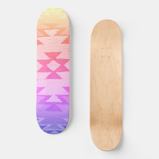 Southwestern Skateboard Deck, helle Sommerhäuser (Vorderseite)