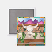 Southwestern Skull Magnet (Vorderseite/Rückseite)