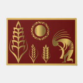 Southwestern Springtime Gold Kokopelli Rug Fußmatte (Vorderseite)