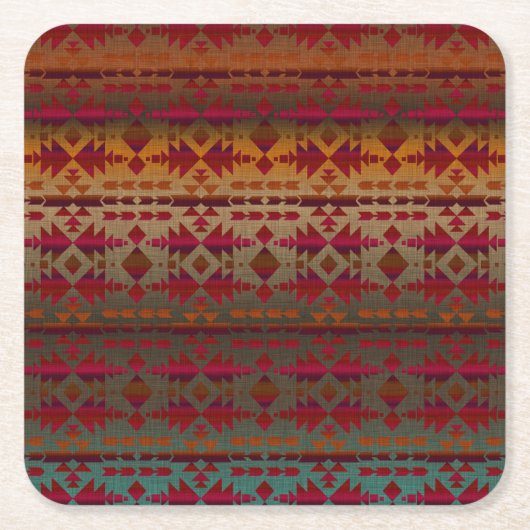 Southwestern Style Beautiful Rechteckiger Pappuntersetzer (Vorderseite)