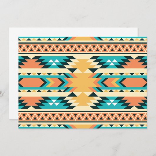 Southwestern Style Boho Pattern Dankeskarte (Vorne/Hinten)