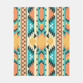 Southwestern Style Boho Pattern Fleecedecke (Vorderseite)