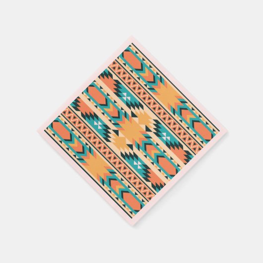 Southwestern Style Boho Pattern Serviette (Ecke)