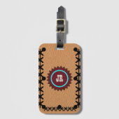Southwestern Style Leather Look Gepäcktag Gepäckanhänger (Vorderseite Vertikal)