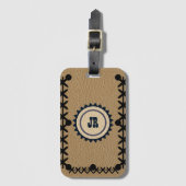Southwestern Style Leather Look Gepäcktag Gepäckanhänger (Vorderseite Vertikal)