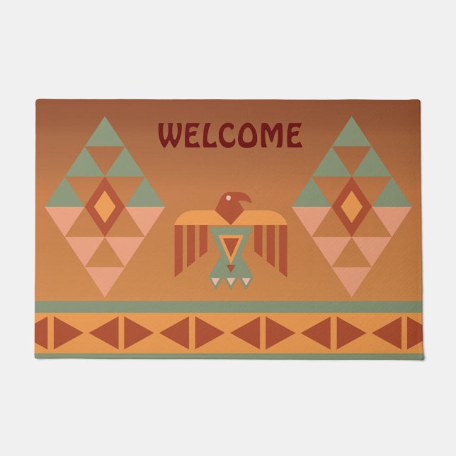 Southwestern Style Native American Doormat Fußmatte (Vorderseite)