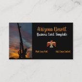Southwestern Style Wüste Sunset Business Card Visitenkarte (Vorderseite)