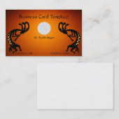 Southwestern Sun Kokopelli Business Card Visitenkarte (Vorne/Hinten)