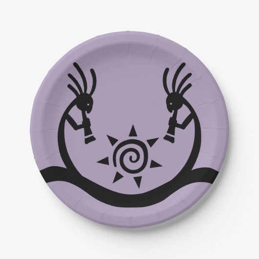 Southwestern Sun Kokopelli Party Pappteller (Vorderseite)