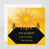 Southwestern Sun Two Kokopellis Einladung (Vorne/Hinten)