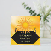 Southwestern Sun Two Kokopellis Einladung (Stehend Vorderseite)