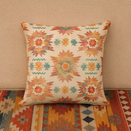 Southwestern Sunburst Boho Pattern Kissen