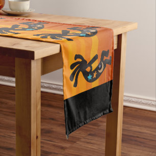 Southwestern Sunset Kokopelli Kurzer Tischläufer