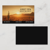 Southwestern Sunset Wüste Business Card Visitenkarte (Vorne/Hinten)