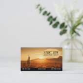 Southwestern Sunset Wüste Business Card Visitenkarte (Stehend Vorderseite)