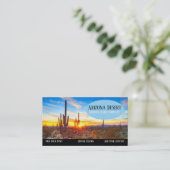 Southwestern Sunset Wüste Business Card Visitenkarte (Stehend Vorderseite)