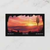 Southwestern Sunset Wüste Business Card Visitenkarte (Vorderseite)