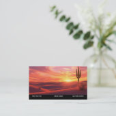 Southwestern Sunset Wüste Business Card Visitenkarte (Stehend Vorderseite)