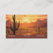 Southwestern Sunset Wüste Business Card Visitenkarte (Vorderseite)