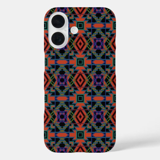 Southwestern Symmetrical Tiled Pattern Line Art Case-Mate iPhone Hülle (Rückseite)