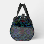 Southwestern Symmetrical Tiled Pattern Line Art Duffle Bag (Rechts)