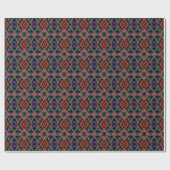 Southwestern Symmetrical Tiled Pattern Line Art Geschenkpapier (Flach)